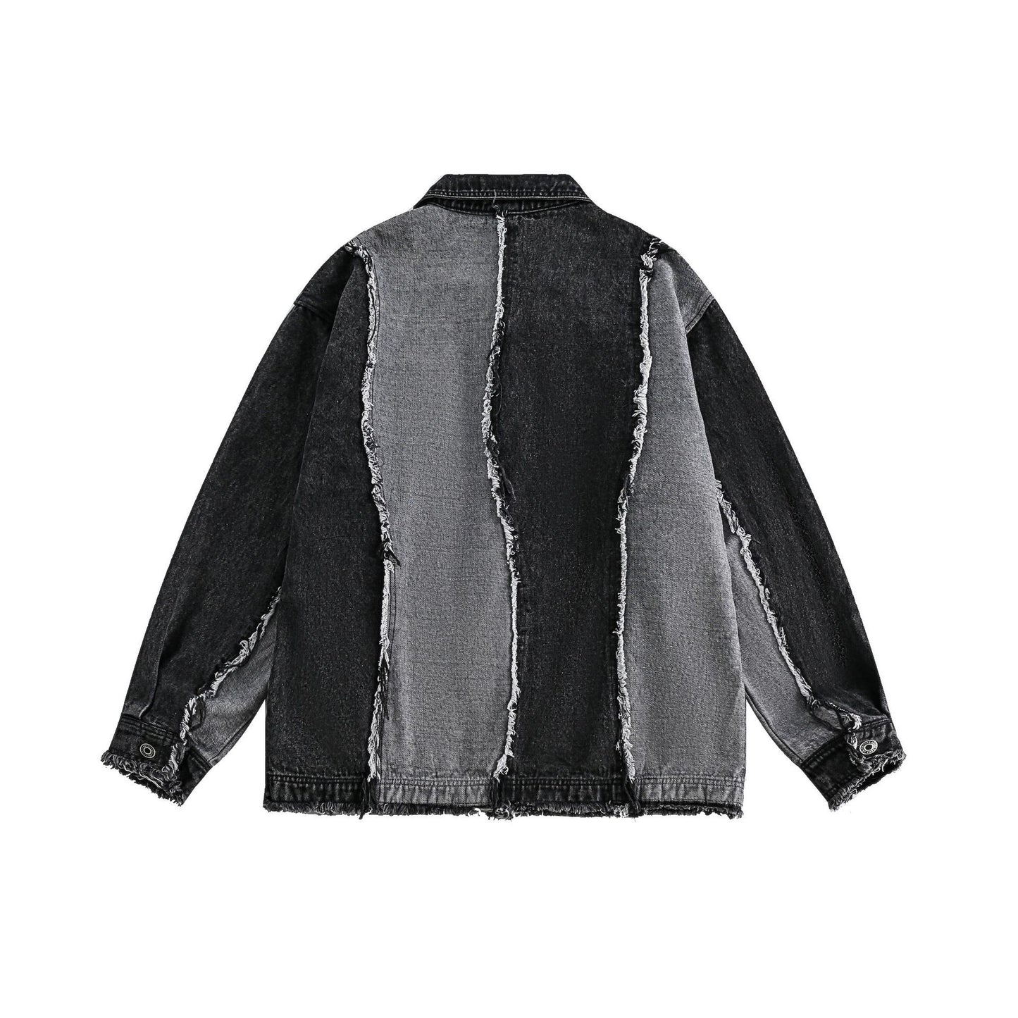 Veste en jean avec bordure et coutures High Street pour hommes