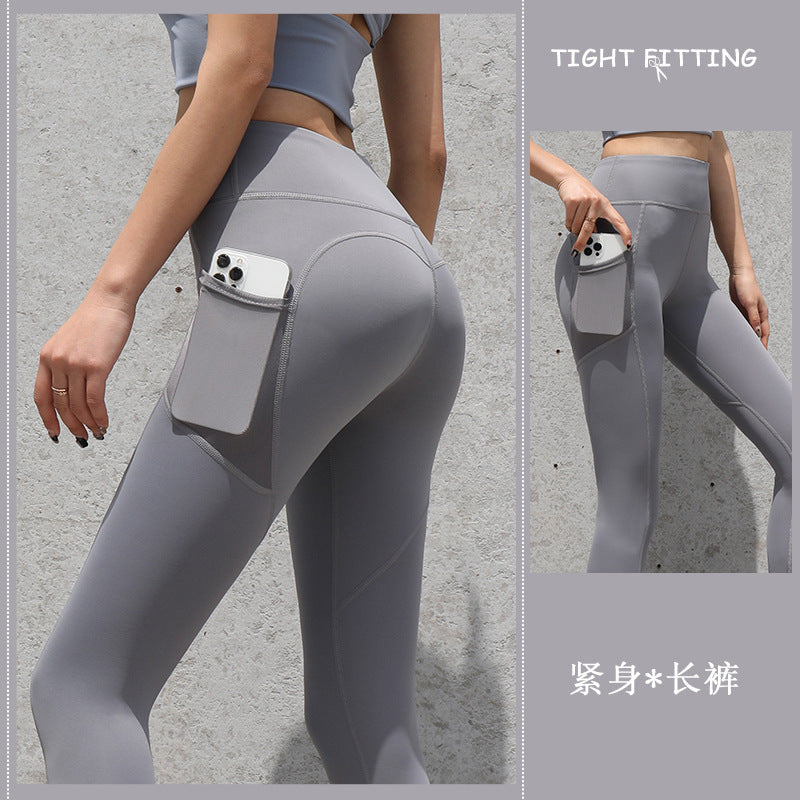 Gym Sport Seamless Leggings With Pockets Push Up High Waist Pants Women Fitness Running Yoga Pants Gym Sport Seamless Leggings - Pocket Performance