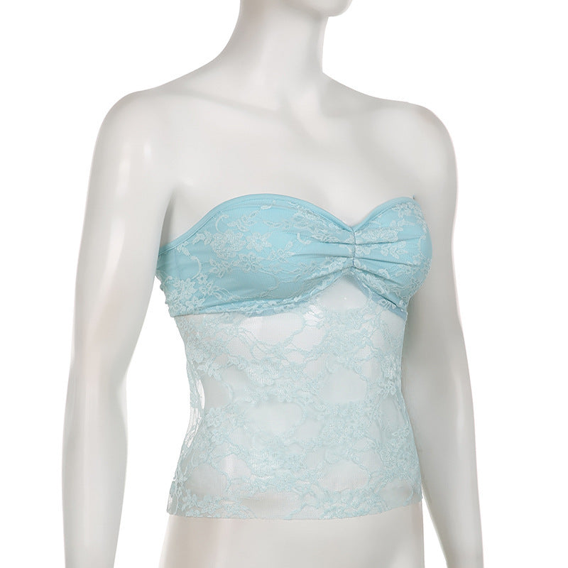 Bow Lace Tube Top - Stylish & Comfortable