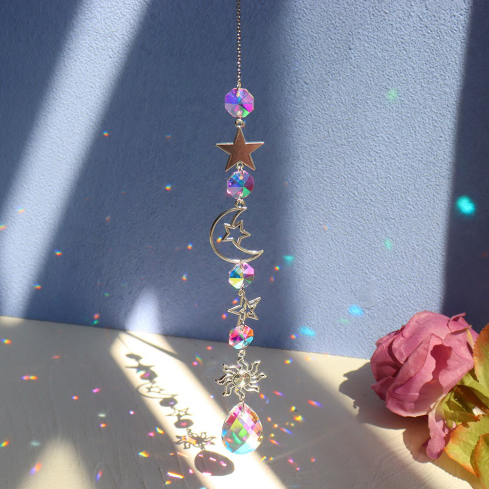 Summer Home Vacation - Suncatcher Crystal Sun and Moon Crystals Prism Rainbow