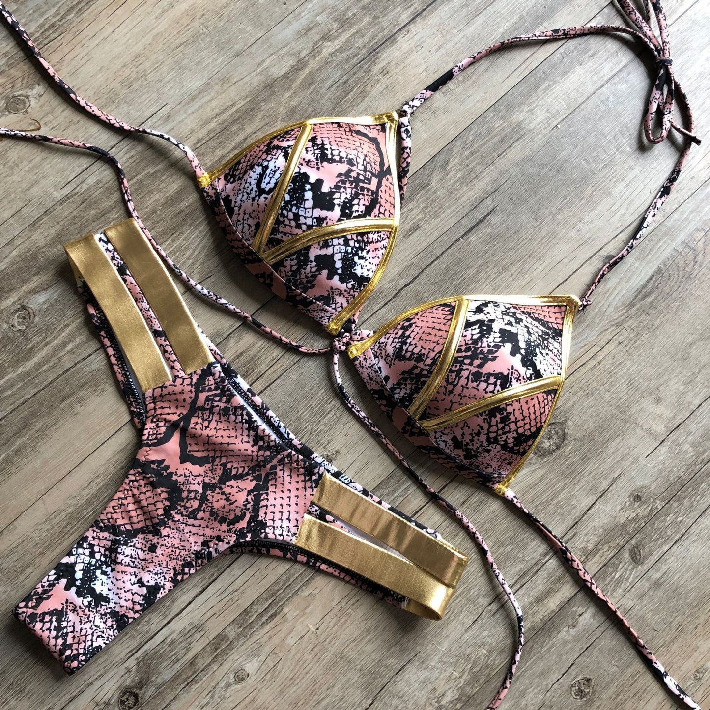 Professional Bronzing Bikini - Nylon Cotton (Chest Pad Support, Swimming Wading Sports, High-Quality Materials, Stylish Durable Design)