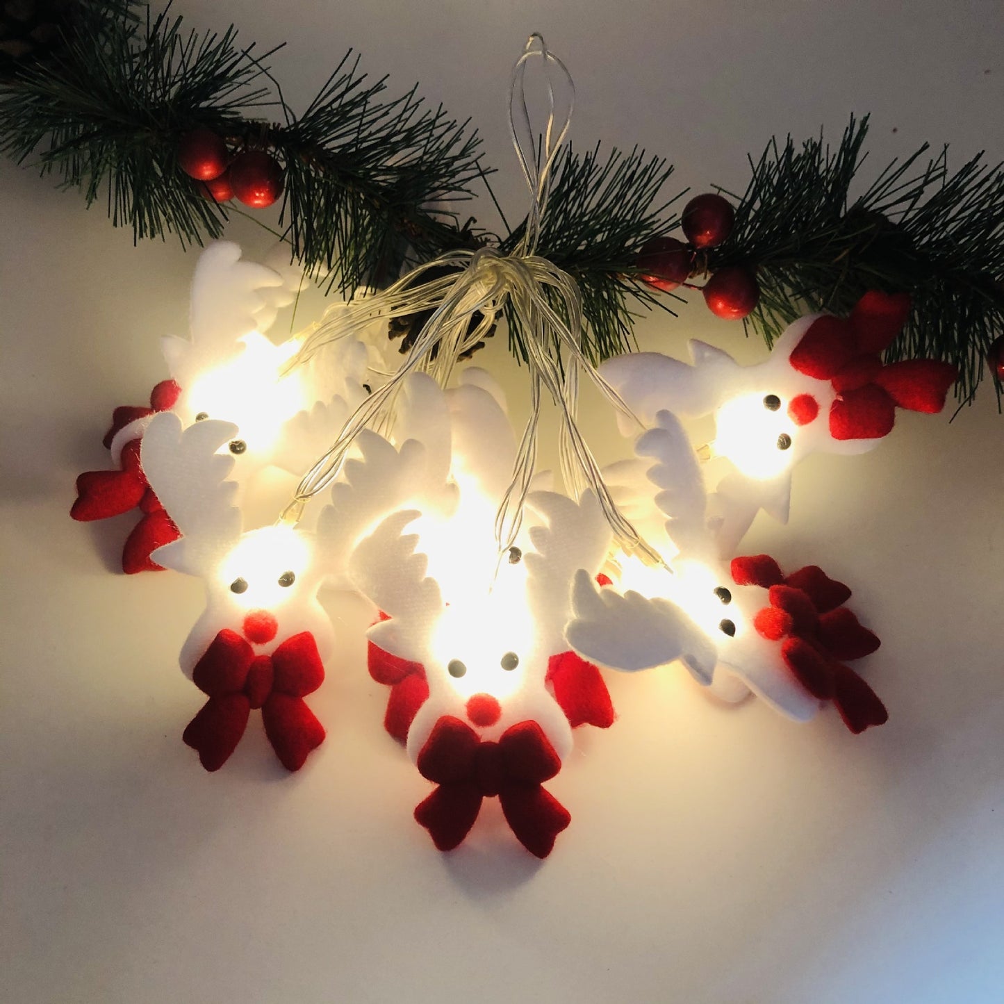Guirlande lumineuse LED bonhomme de neige, décoration de noël, lumières féeriques, décoration pour la maison, ornement de noël, nouvel an