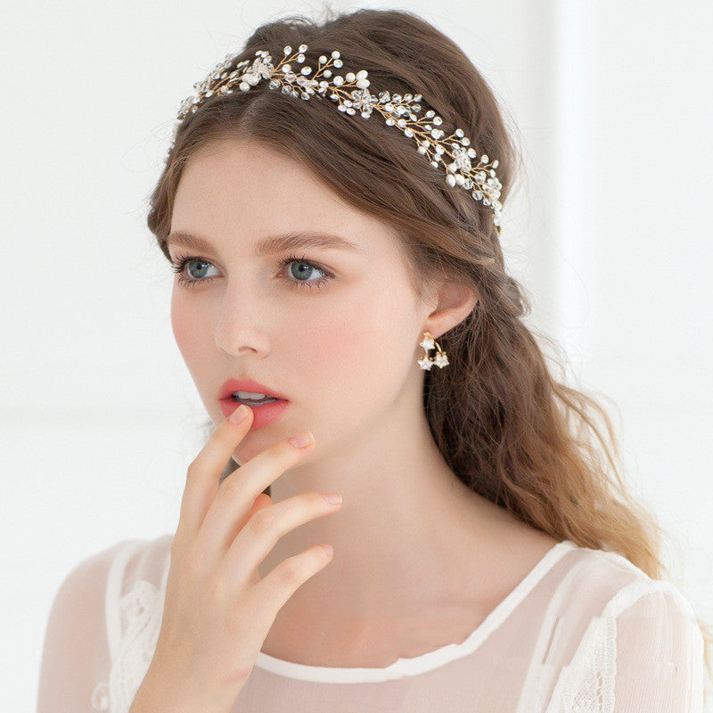 Couvre-chef en perles de style de mariage à la mode