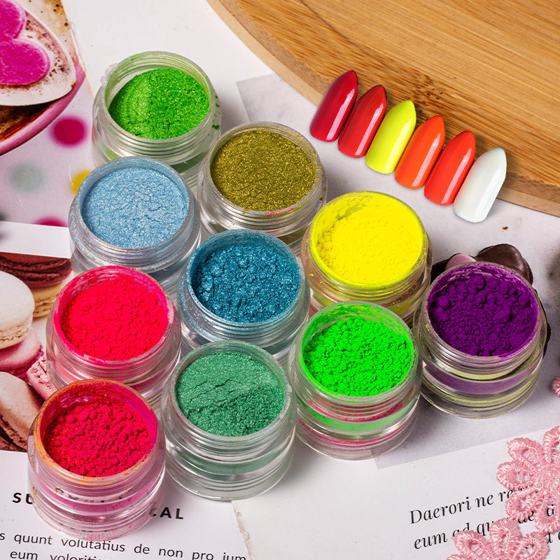 6-Color Pearl Powder Set - Fluorescent Firework 36 Months | 1g Each Glitter Collection