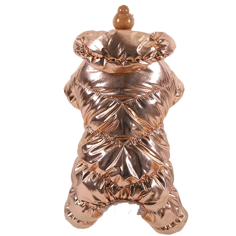 Épaissir les vêtements chauds pour chiens de couleur unie pour animaux de compagnie