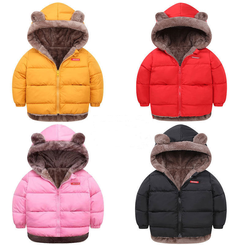 Veste d’hiver rembourrée en coton pour garçon, veste rembourrée en coton pour enfants, vêtements double face