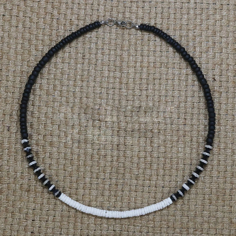 Collier ethnique en coquille de noix de coco pour hommes, tribu