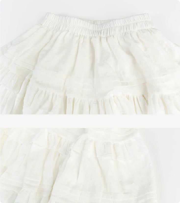 Professional Color Elastic Waist Cake Skirt - Japanese Half Body Design (Comfortable Fit, Authentic Style, Versatile Occasions)