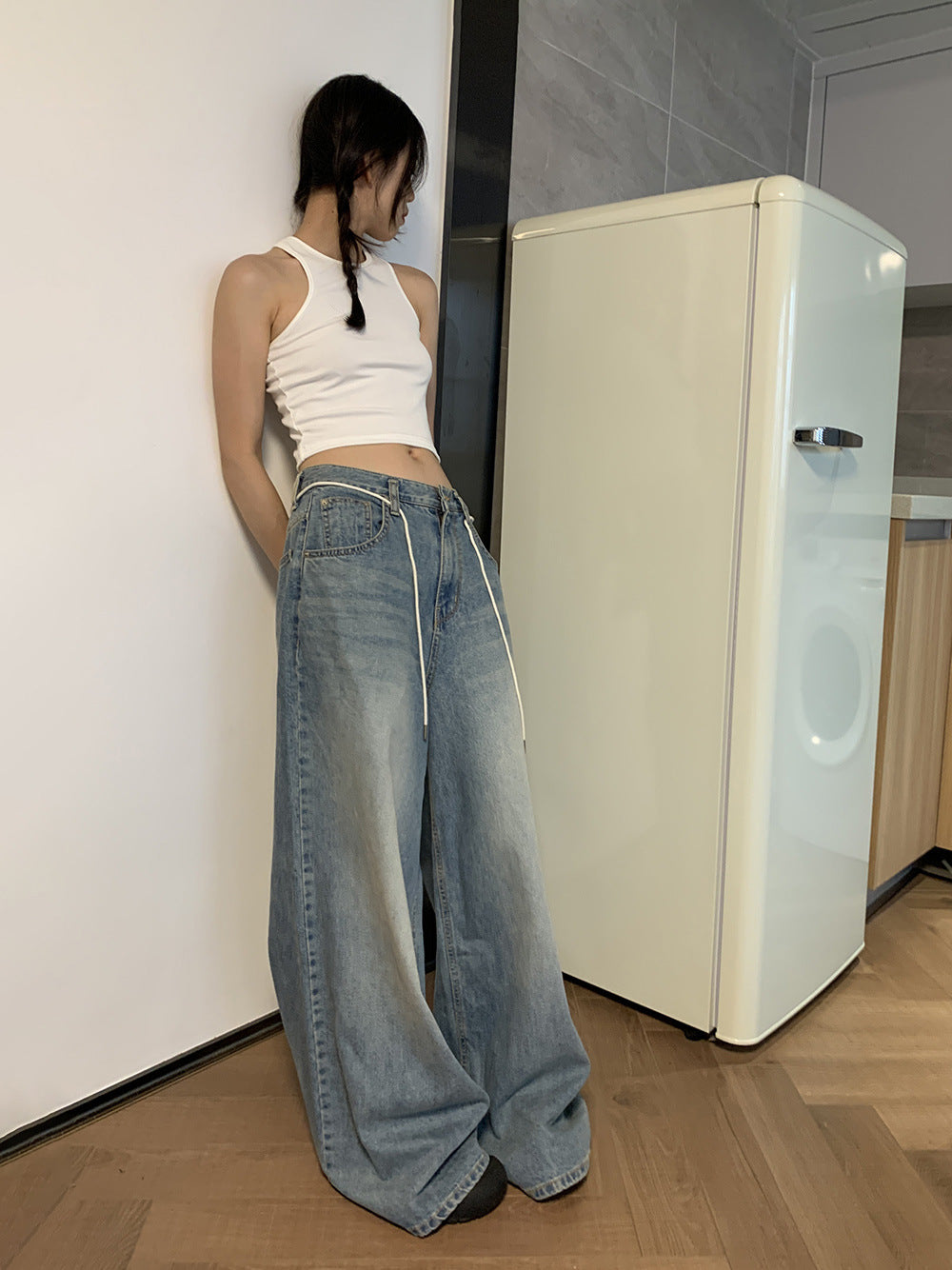 Pantalon ample de loisirs avec cordon de serrage pour enfants