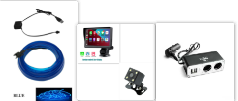 7" IPS Car Smart Screen X70 - Wireless CarPlay & Android Auto - 1024x600 HD - 19x11x2.5cm - Linux System