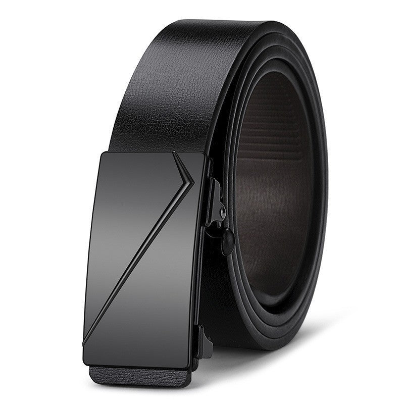 Men's Toothless Automatic Buckle Belt Business Casual Two-Layer Cowhide - Seamless Sophistication