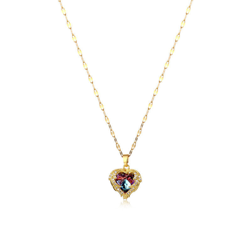 Titanium Steel Ocean Heart Titanium Steel Necklace For Women