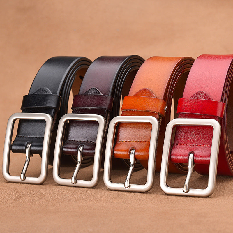 Leather Belt Buckle Belt - Timeless Classic