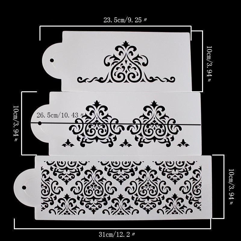 Gabarit creux pour fondant DIY 3 pièces