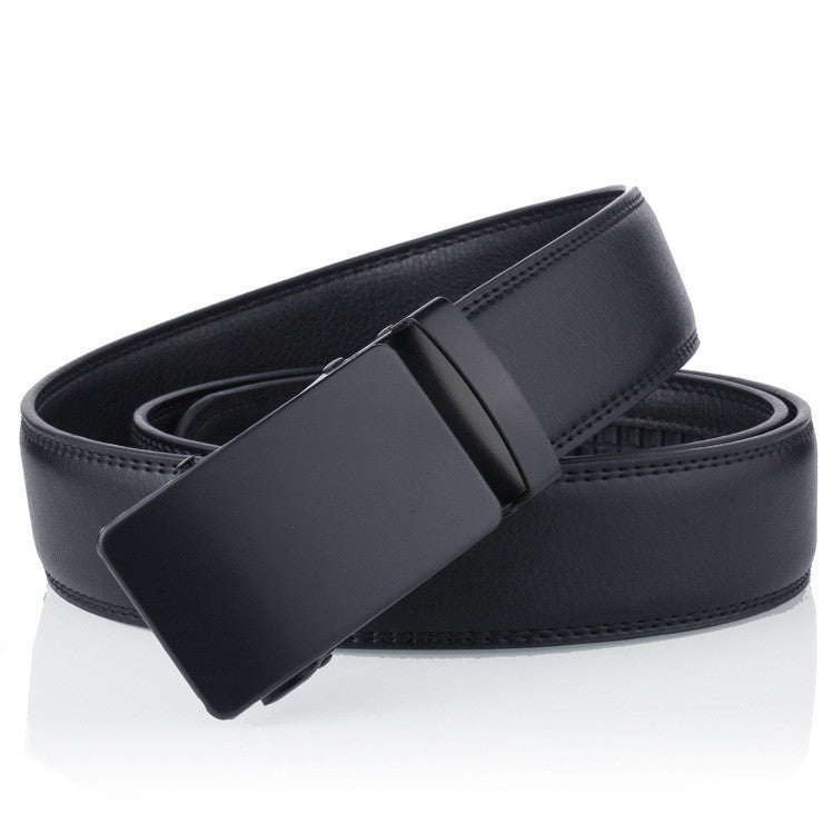 Men's Black Sliding Buckle Belt - Smooth Confidence