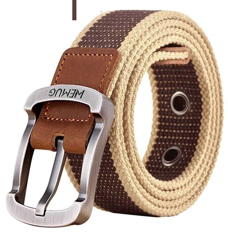 Men's Canvas Work Belt Labor Insurance Pin Buckle - Industrial Strength