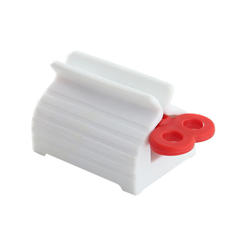 Badrumstillbehör Set Rullande Tandkrämspress Tub Tandkrämsdispenser Tandborstehållare Ställ Rostfritt Stål Dispenser