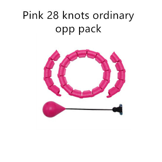 Professional Adjustable Smart Hula Hoop - ABS No-Fall Technology (18/21/24 Knots, Pink/Purple)