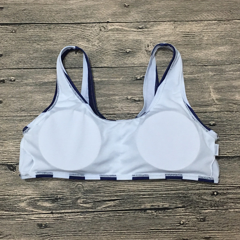 Sexig randig delad bikini i Europa och Amerika