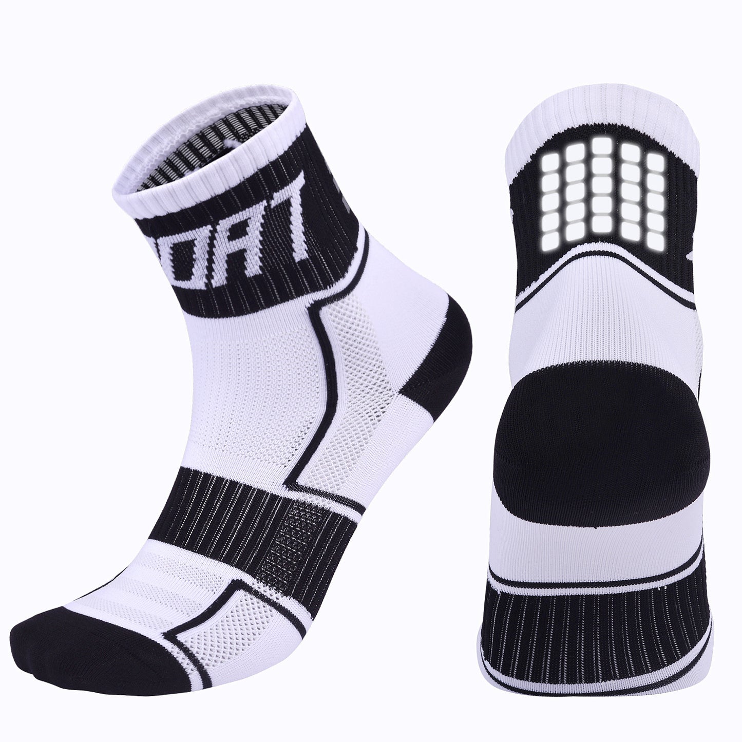 Chaussettes de cyclisme réfléchissantes, chaussettes de vélo respirantes
