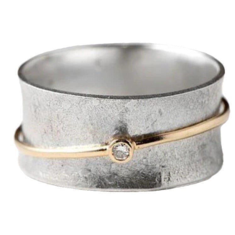 C it all Geometric Hollow Alloy Ring Silver – US 6-10