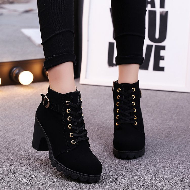 Cross Strap Boots with Martin Boots