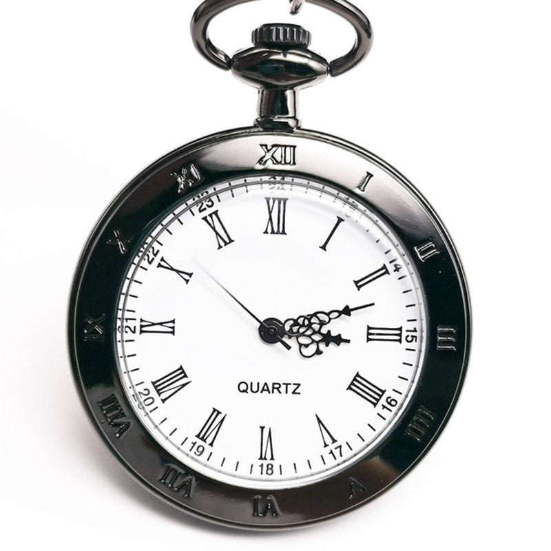 Large Double-Display Roman Retro Pocket Watch - Modern Functional Classic Stylish Elegant Reliable Sophisticated Statement