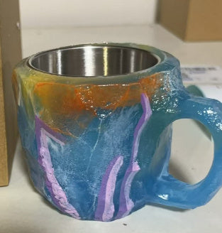 400ml kaffemuggar i hartskristall med handtag, elegant falsk mineralkristallkopp för arbetsplats, heminredning, julklapp, köksredskap