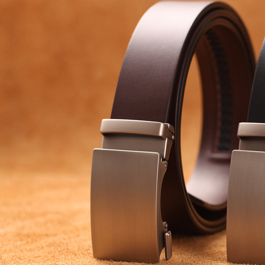 Men's Automatic Leather Buckle Belt - Effortless Convenience