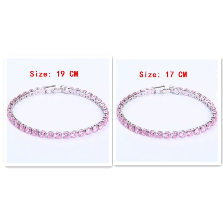 Cubic Zirconia Tennisarmband Iced Out Chain Kristallarmband Dam Herr Guld Armband Smycken