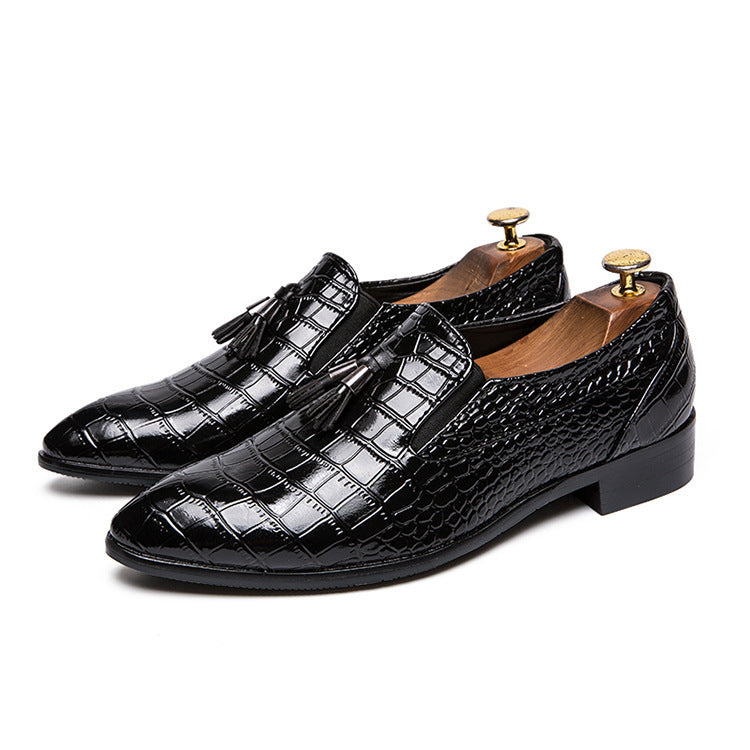 Chaussures pointues en cuir pour hommes