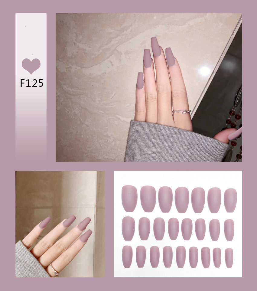 Professional Scrub Ballet Press-On Nails - 24 Pieces F122-F144 | Nail Tools Category