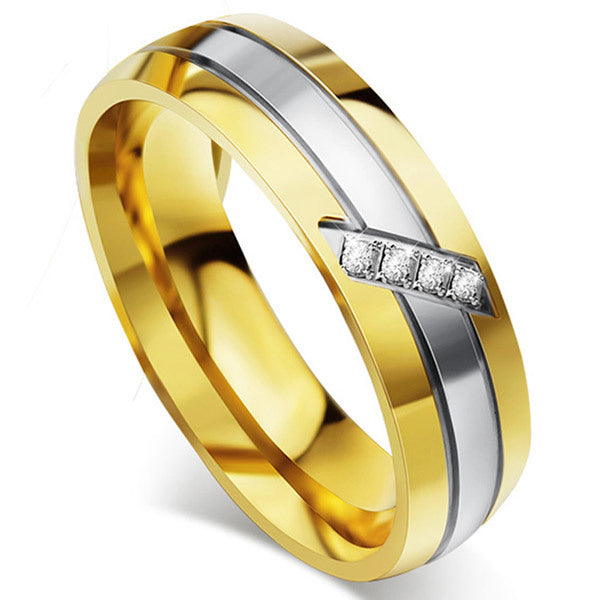 Titanium Steel Couple Rings - Europe and America Style