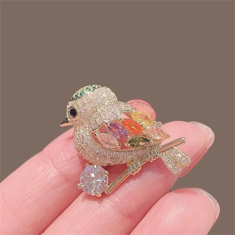 Full Diamond Animal Skata Bird Brosch