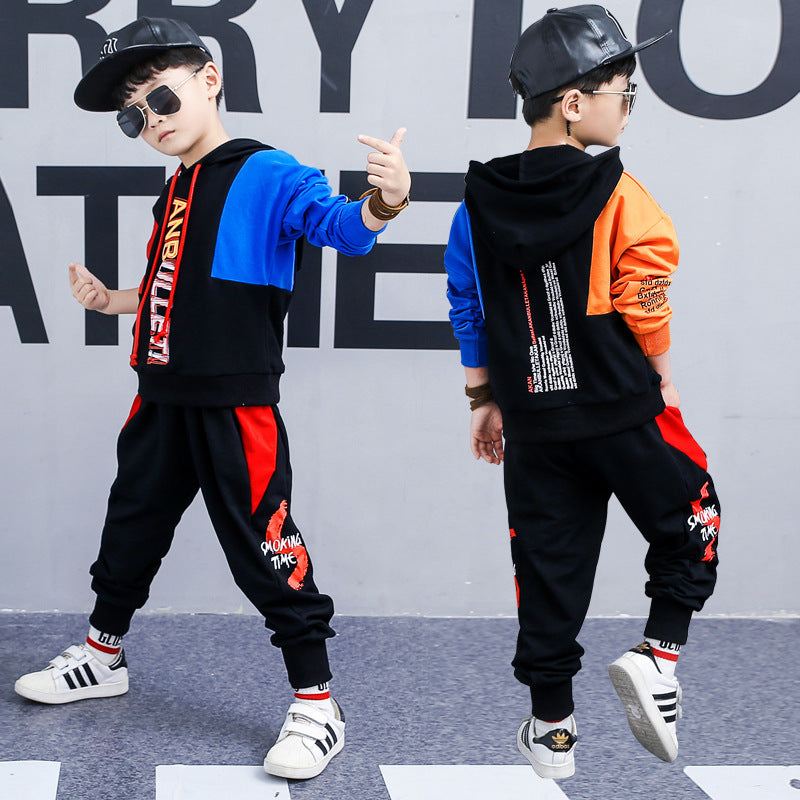 Boys' Spring Suit - Korean Style Long-Sleeved Sports Two-Piece Set