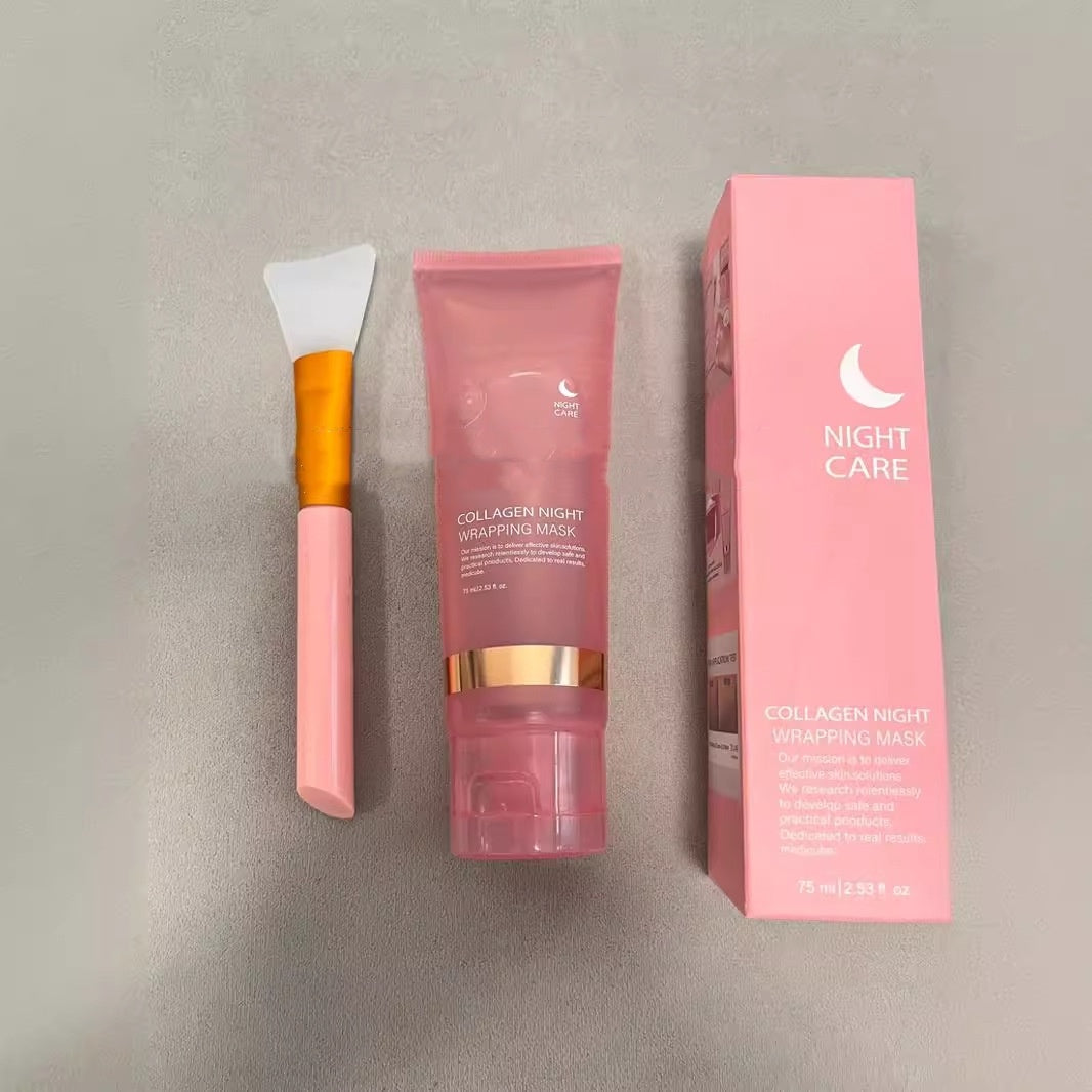 Ansiktsmask Nattmask Kollagenomslag Naturliga ingredienser Uppstramande Elasticitet & Återfuktning Anti-rynkor För hudvård