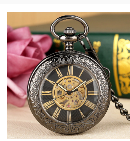 Flip Cover Transparent Carved Magnifying Glass Automatic Engraving Mechanical Pocket Watch - Traditional Modern Exquisite Sophisticated Precise Timeless