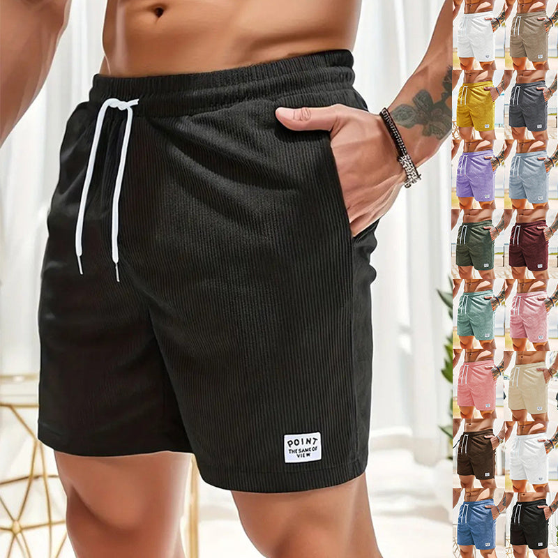 Shorts med snörning Sommarmanchester Sportkorta byxor Herrkläder