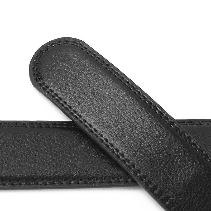 Men's Two-Layer Cowhide Leather Automatic Buckle Business Casual Belt - Superior Construction