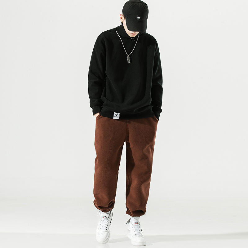 Costume décontracté en polaire chaude pour hommes et polaire