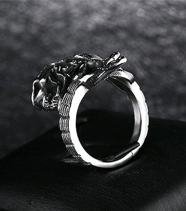 Titanstål herrring mode rock hip hop skull gitarr seger gest instrument enkel ring