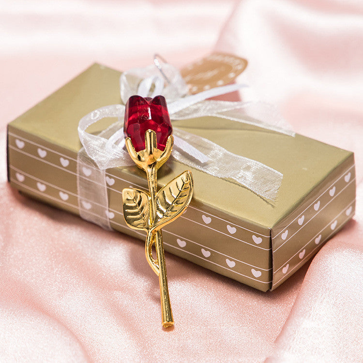 Cristal Métal Rose Saint Valentin Petit Cadeau Mariage