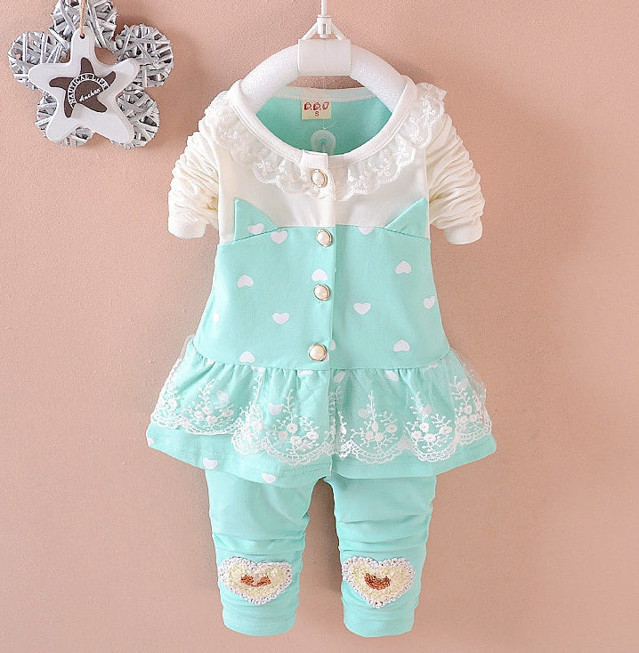 BibiCola Baby Girls Clothing Set - Small Tracksuits