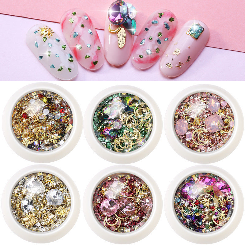 Professional Nail Jewelry Rivets - 89g Metal Collection | 6 Color Options Diamond Design