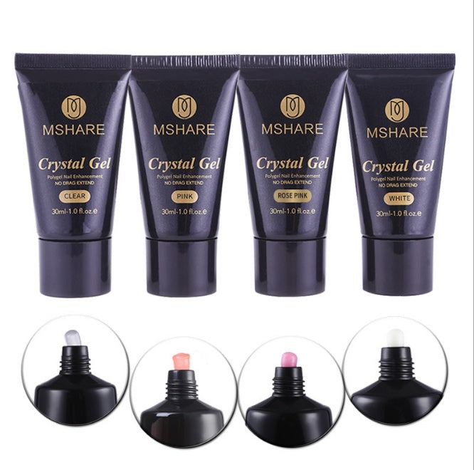 MSHARE Acrylic Poly Gel Set - UV Builder Enhancement Extension | Polygel Varnish French Kits