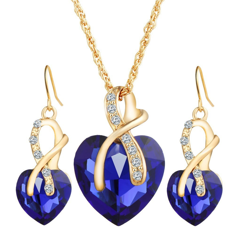 Heart-shaped Austrian Crystal Earrings - Elegant & Stylish