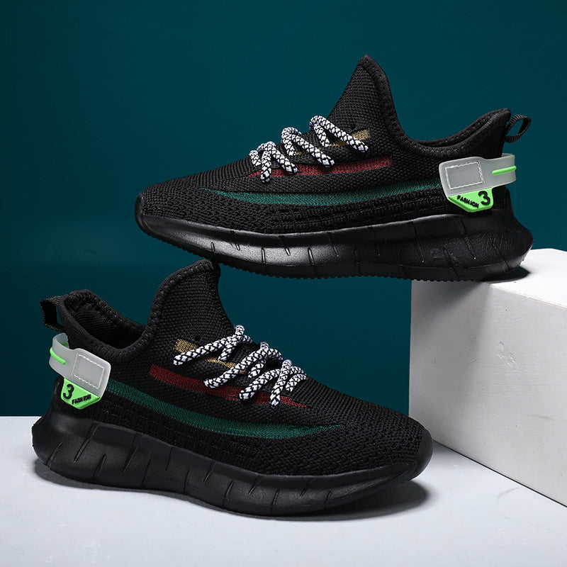 Chaussures volantes tissées à double filet pour enfants