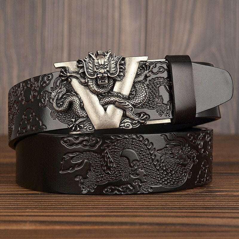 Ceinture automatique en cuir de vache