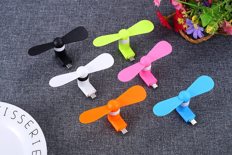 Charging USB Mini Fan for Android & iPhone