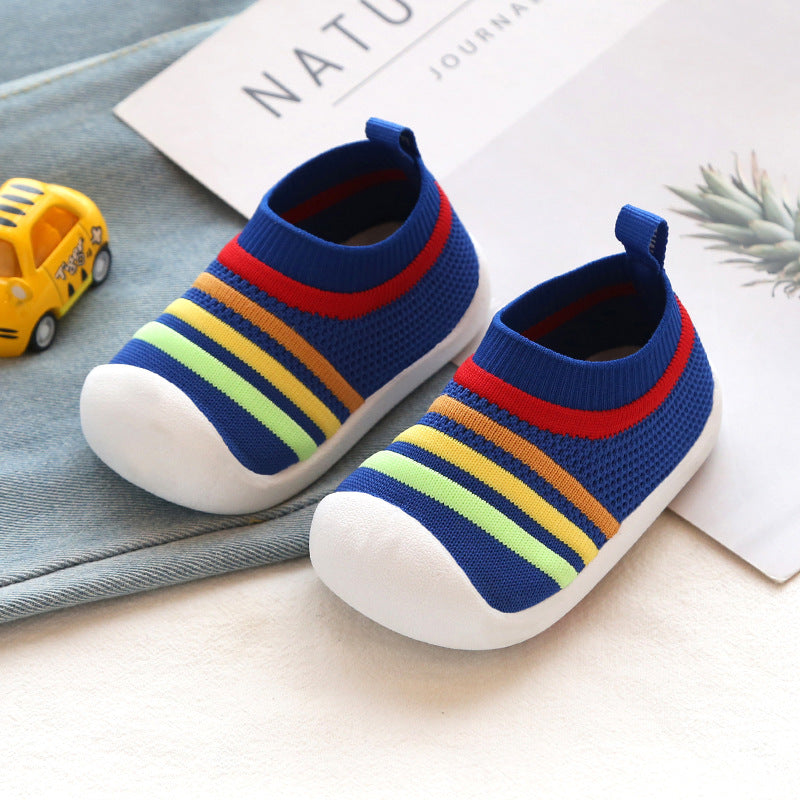 Chaussures chaussettes tricotées volantes pour enfants